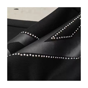Pantalon évasé noir pour homme, taille élastique, imprimé par transfert thermique, style urbain, respirant, tricoté, pour l'automne - Product Image 5