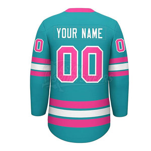 เสื้อฮอกกี้น้ำแข็งแบบสั่งทำพิเศษสำหรับ OEM คุณภาพสูง ยืดหยุ่นได้ดี คอวี เหมาะสำหรับวันแข่งขัน - Product Image 2