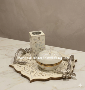 Juego de Incensario Árabe Bakhoor Hecho a Mano, Caja con Incrustaciones de Hueso, Religioso, Ecológico, Tradicional, para Uso en Interiores, Regalo de Ramadán - Product Image 5