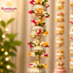 Multicolor Handmade Artificial Floral Bells Garland 3.5ft Durable Home <b>Decoration</b> <b>Wedding</b> Christmas festive Decorative Strings - Product Image 3