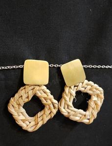 Unique Design Handmade Weaved <b>Long</b> <b>Earring</b> Minimalist Trendy Jewelry for Women Casual and Formal Wear at Bulk Quantity - Product Image 2