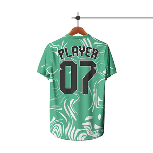 Maillots de football personnalisés pour hommes, 100% polyester, tissu en maille respirant, antibactérien, séchage rapide, maillots imprimés par sublimation - Product Image 3
