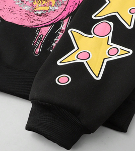 ชุดวอร์มสไตล์ Y2K ลายกราฟิก เสื้อฮู้ดดี้ กางเกงขาบานทรงหลวม ชุดสตรีทแวร์ผู้ชาย สไตล์วินเทจ ฮิปฮอป เสื้อผ้าฤดูหนาว - Product Image 4