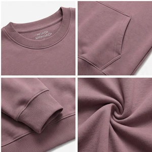 เสื้อสเวตเชิ้ตคอกลมทรงโอเวอร์ไซส์ แบรนด์ North Approach รุ่น Unisex สีพื้น ผ้าเฟรนช์เทอร์รี่ สวมใส่สบายๆ สำหรับฤดูใบไม้ร่วง - Product Image 4