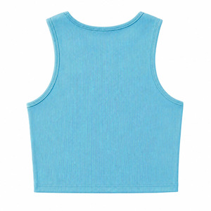 Débardeurs de yoga décontractés personnalisés de haute qualité pour femmes, avec logo frontal, séchage rapide, respirants, sans manches, en toile unie - Product Image 5
