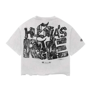 Rage Printed Oversized T-Shirt <b>Men</b> Formal <b>Turtleneck</b> Short Sleeve 100% Cotton Knitted Solid Fit Regular - Product Image 1