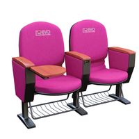Fauteuil moderne pliant EVO3301B avec tablette d'écriture en acier, mobilier mobile pour théâtre, école, hôpital, église, auditorium, restaurant