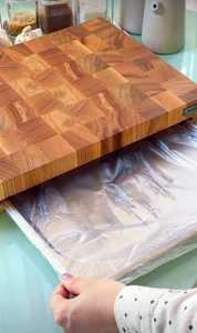 Planche à découper rectangulaire en bois d'acacia de qualité supérieure, fabriquée à la main, durable, épaisseur 1,2 cm, passe au lave-vaisselle, pour la maison et les restaurants - Product Image 5