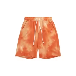 Shorts de playa holgados de algodón para hombre, shorts casuales de fitness, shorts deportivos con estampado tie dye. - Product Image 1