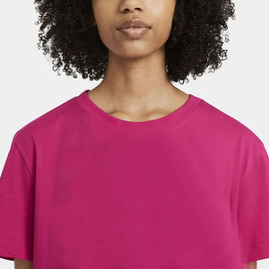 Women's Plain Pink Cropped tanktop Premium Cotton Crew Neck Short Sleeve Casual Summer <b>Crop</b> <b>Top</b> Custom Logo OEM - Product Image 3