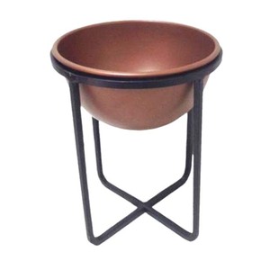 Pots de fleurs modernes en métal avec support pour plantes d'intérieur, décoration de la maison, style minimaliste, finition thermolaquée - Product Image 6
