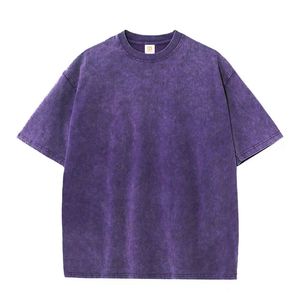 เสื้อยืดสตรีทแวร์ผ้าฝ้ายฟอกสีทรงลำลองใส่ได้ทุกวันมีแบรนด์แฟชั่น - Product Image 4