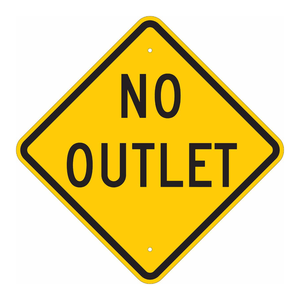 Panneau de signalisation Brady No Outlet - 18x18 pouces, intérieur/extérieur, sécurité électrique, panneau de signalisation routière en PVC avec impression UV - Product Image 3