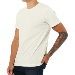 T-shirt décontracté pour homme, taille plus, 100% coton jersey tricoté, couleur unie, coupe classique, manches courtes, col rond, séchage rapide, respirant - Product Image 3