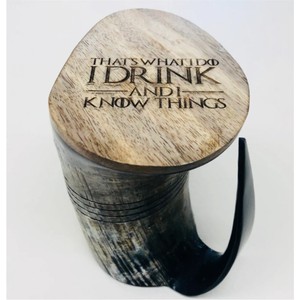 Jarra de Cuerno Vikinga Hecha a Mano, Jarra de Cuerno de Búfalo Natural, Jarra Vintage Tallada para Miel, Cerveza o Ale, Venta al por Mayor, Taza con Logotipo Personalizado - Product Image 5