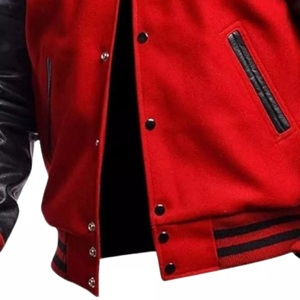 Veste de baseball vintage personnalisée pour homme, col montant, en cuir, style universitaire, collection hiver-automne - Product Image 4