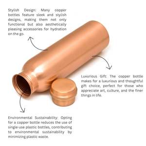 Botella clásica de cobre para beber, con revestimiento de laca, diseño antioxidante, al mejor precio de mercado para exportación al por mayor. - Product Image 3