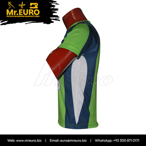 เสื้อเบสบอลแบบซับลิเมชั่นสั่งทำพิเศษ Wasco 3 สีเขียวน้ำเงิน แขนสั้น สำหรับผู้ชาย ระบายเหงื่อได้ดี ชุดทีมผู้ใหญ่ พิมพ์ลายด้านหน้า - Product Image 4
