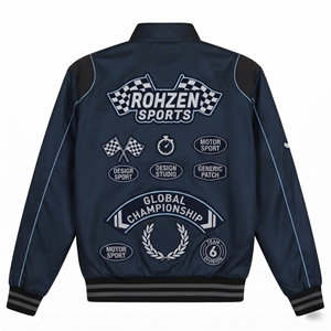 Wholesale Classic Streetwear <b>NASCAR</b> Racing Bomber <b>Jacket</b> Unisex Vintage Style Motorsport Custom Embroidery Breathable Winter - Product Image 2