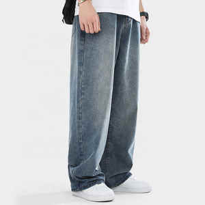 Pantalones Vaqueros de Mezclilla para Hombre, Nuevo Modelo, Estilo Holgado, Casual, Corte Recto - Product Image 1