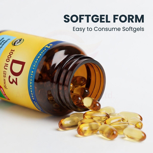 Capsules de vitamine D3 certifiées GMP, 1000 UI, 25 mcg, soutien immunitaire, santé osseuse, fabricants de compléments alimentaires - Product Image 5