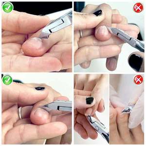 Coupe-cuticules en acier inoxydable résistant au ternissement, pour ongles des mains et des pieds, et nettoyage sous les ongles - Product Image 4
