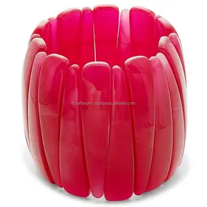 Custom New Design Epoxy Resin Jewelry Real Flowers <b>Charm</b> Wood Resin Cuff <b>Bracelet</b> Bangle Direct from India by RF Crafts - Product Image 1