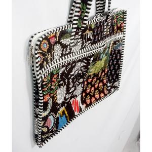 Handmade 100% Cotton Large Hand Block Quilted Laptop <b>Bag</b> Women <b>Computer</b> <b>Bag</b> Document Handbag Travel Use - Product Image 6