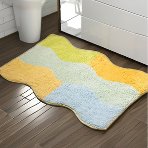 เสื่ออาบน้ำผ้าฝ้ายทอมือสไตล์โมเดิร์นคุณภาพระดับพรีเมียมลายเรขาคณิตความหนา6มม. สามารถซักได้สำหรับบ้าน - Product Image 2