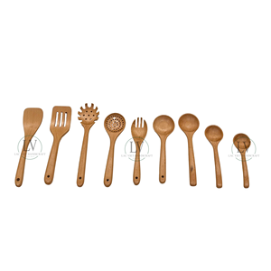 Ensemble d'ustensiles de cuisine en bois de qualité supérieure, outils de cuisson 100% bois naturel résistants à la chaleur, essentiels de cuisine durables en provenance du Vietnam - Product Image 3