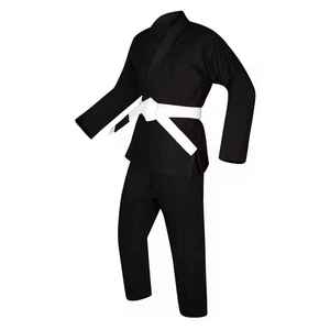 Uniforme de Karate Negro al por Mayor con Logotipo Personalizado en la Parte Delantera para Adultos, Último Diseño OEM, Artes Marciales, 100% Algodón, Transpirable y Ligero - Product Image 3