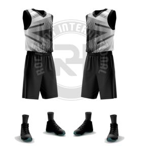 Uniforme de basket-ball en polyester prêt pour le jeu, tissu léger, design respirant, idéal pour l'entraînement, les matchs et les sports - Product Image 6
