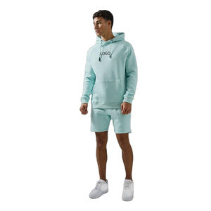 Conjunto Deportivo de Hombre, Sudadera con Capucha y Pantalones Cortos de Felpa Francesa Premium, Transpirable, para Entrenamiento, Gimnasio, Deportes, Casual, Invierno - Product Image 1