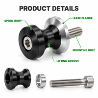 Bobine de support de moto personnalisée pour bras oscillant, adaptateur de levage arrière pour stand de paddock, bobine filetée OEM sur mesure