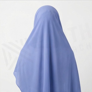 Hiyab de Chifón de Color Sólido para Mujer, Transpirable, para Uso Diario, Pañuelo Islámico - Product Image 2