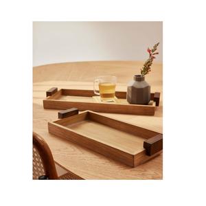 Solid Wood <b>Tray</b> Wood Premium Tea Small <b>Tray</b> Fruit <b>Snacks</b> Nuts Dessert Plate Desktop Storage Tableware - Product Image 3