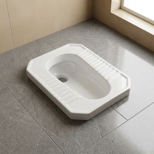 Vistaar WC Cuvette à la Turque Ergonomique en Céramique Style Indien Orissa avec Système de Chasse d'Eau Efficace, Sanitaire - Product Image 2