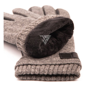 Gants d'hiver pour homme en peau de mouton et laine, doublés de fourrure, épais, compatibles avec les écrans tactiles, coupe-vent, en cuir véritable - Product Image 5