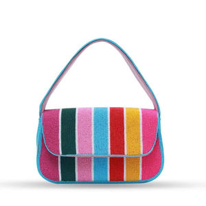 Sac à main artisanal indien de luxe, accessoire de mode décontracté pour le quotidien, avec poignée baguette en perles de verre colorées, accessoire d'art en cristal durable - Product Image 4