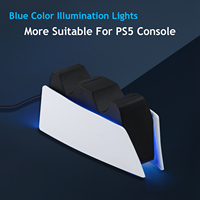 Chargeur double contrôleur de sécurité Tri-Protection MCBAZEL pour PS5 DualSense/DualSense Edge - Blanc