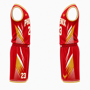 Conjunto de Uniforme de Baloncesto Profesional, Diseño Personalizado de Camiseta y Pantalones Cortos, Kit Deportivo Transpirable y Ligero de Poliéster para Equipos Masculinos - Product Image 5