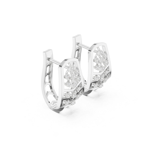 14K Yellow Gold Round Lab-Grown Diamond Earrings for Women Bridal Wear Earring New Grown Diamond - Product Image 6