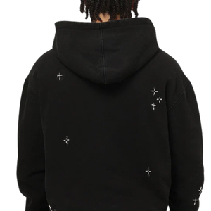 Custom <b>Mens</b> Full <b>Zip</b> Hoodie Embroidered Detail <b>Fleece</b> <b>Zip</b> <b>Up</b> Casual Streetwear Sweatshirt OEM Customized Clothing Manufacturer - Product Image 2