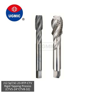 J12.SpT.SC-23 - Machos de roscar rígidos (CTV5-24 CTV5-36 CTV8-32) - Machos de roscar para neumáticos CTV - Ranuras en espiral - Machos de roscar de carburo sólido - Vástago JIS - Product Image 1