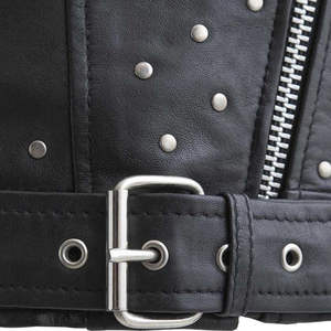 เสื้อแจ็คเก็ตซาฟารีฤดูหนาวสำหรับผู้ชาย บริการ OEM หนังแท้เคลือบผิว คอตั้ง กันน้ำ ผ้ายีนส์ ความหนามาตรฐาน ลายเขาสัตว์ - Product Image 3