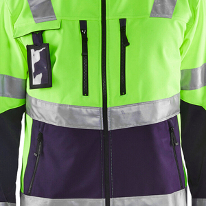 Chaqueta de Seguridad Reflectante de Alta Visibilidad ANSI Clase 3, Impermeable, Softshell, Amarillo Neón, para Trabajo de Construcción, para Hombre - Product Image 5