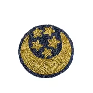 Special Occasions Artisan Craft <b>Beaded</b> Glass <b>Coasters</b> Non-Slip Base for Promotions - Product Image 5