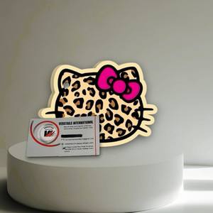 Herramientas de Belleza Ecológicas Personalizadas: Placas Acrílicas Ovaladas con Diseño de Hello Kitty, Lazo Rosa y Mariposa, Herramienta Magnética para la Elaboración de Pestañas - Product Image 4