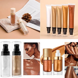 Enlumineur liquide scintillant minéral pour le corps et le visage, illuminateur waterproof longue tenue, maquillage pailleté haute pigmentation - Product Image 1