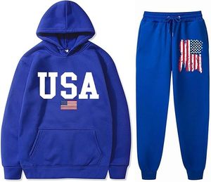 Ensemble de sweat-shirts à capuche avec drapeau américain, bleu marine, style national pour adultes, toutes saisons, vêtements promotionnels, impression sérigraphique - Product Image 4